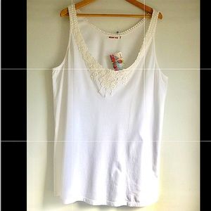 JOHNNY WAS Crochet Tank Top